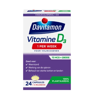 Davitamon Capsules 24pcs Vitamin D3 Vegan (NL)