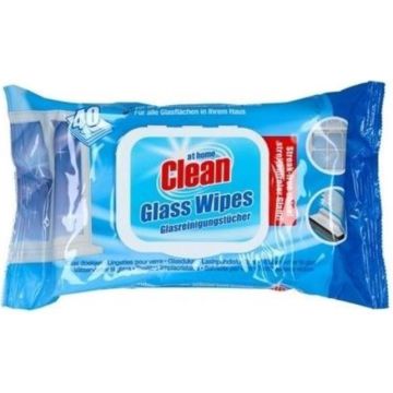 At Home Clean Glass Wipes 40pcs (NL/EN/FR/DE)