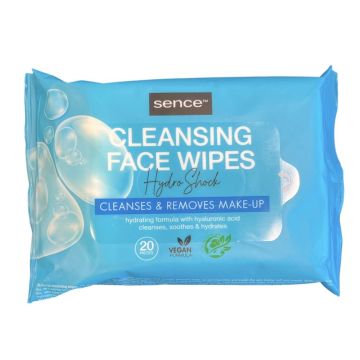 Sence Facial Cleaning Wipes 20pcs Hydro Shock (NL/EN/FR/DE)