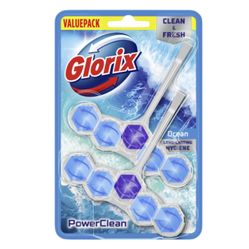 Glorix Toilet Block Power 5 Ocean 2 Pack (NL/FR/DE)