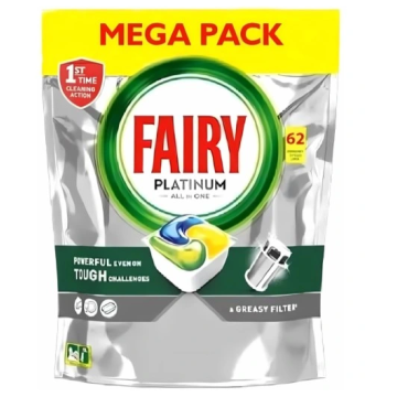 Fairy Platinum Dishwashing Tabs 62pcs Lemon (IT)