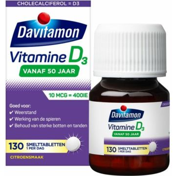Davitamon Melting Tablets 130pcs 50+ VitaminD3 (NL)