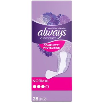 Always Discreet Panty Liners 28pcs Normal (EN/FR/DE/SE)