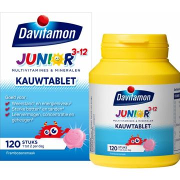 Davitamon Chewing Tablets Jr.120pcs  Raspberry (NL)