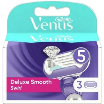 Gillette Venus Razor Blade Refills 3pcs Deluxe Smooth Swirl (AL/GR/RS/UA)