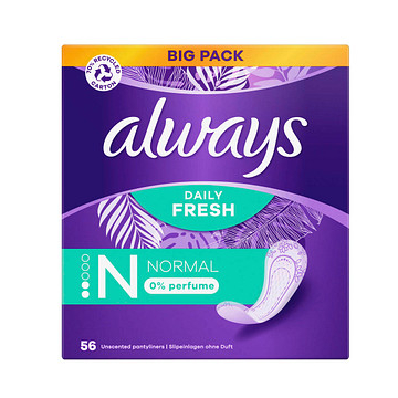 Always Daily Panty Liners 56pcs Normal Fresh (NL/EN/FR/DE)