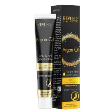 Revuele Hand & Nail Cream 50ml Serum Regeneration Argan Oil (NL/EN/FR/DE)