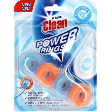 At Home Clean Toilet Block 40gr Power Rings Aqua (NL/EN/FR/DE)