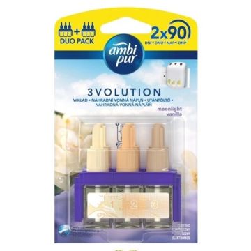 Ambi Pur 3Volution Electric Air Freshener Duo Pack 20ml Refill Moonlight Vanilla (PL/CZ/HU)