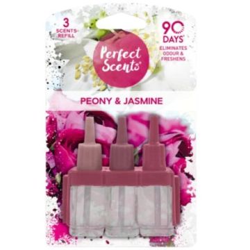 Perfect Scents Electr Air Freshener 20ml Refill Peony & Jasmine (NL/EN/FR/DE)