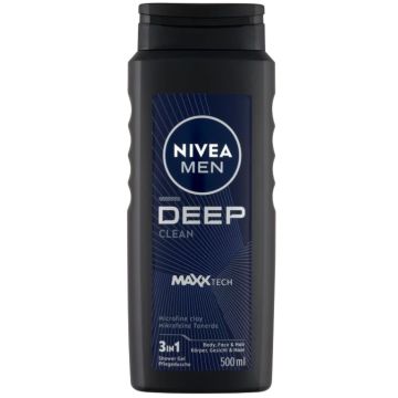 Nivea Shower Gel 500ml Men Deep Clean (PL/CZ/SK/HR)