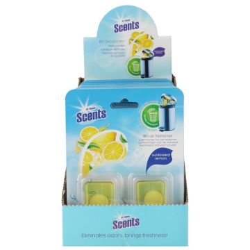 At Home Scents Display Bin Air Freshener 2x5gr 24pcs Lemon (Nl/EN/FR/DE)