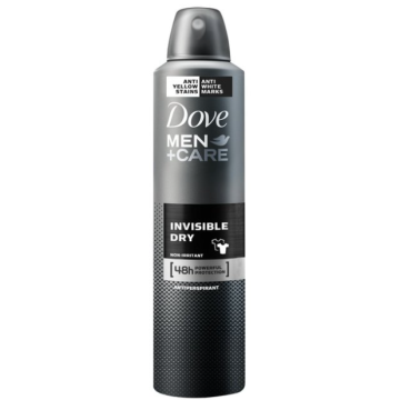 Dove Deo Spray 250ml Men+Care Invisible Dry (EN/FR/ES/PT)