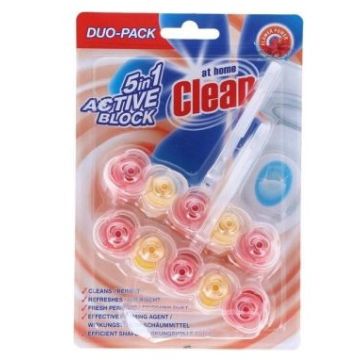 At Home Clean Toilet Block 2x45gr Flowers (NL/EN/FR/DE)