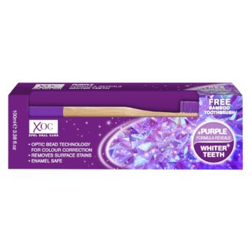 XOC Toothpaste 100ml Purple Whitening + Free Toothbrush (NL/EN/FR/DE)