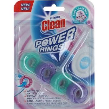 At Home Clean Toilet Block 40gr Power Rings Pure Lavender (NL/EN/FR/DE)