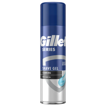Gillette Series Shaving Gel 200ml Cleansing Charcoal (EN/SE/FI/DK)