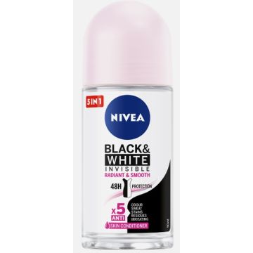 Nivea Deo Roll-On 50ml B&W Invisible Radiant & Smooth (NL/FR)