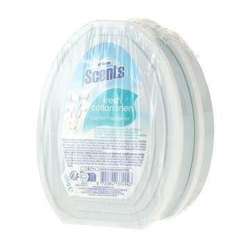 At Home Scents Air Freshener 2x150gr Gel Fresh Cotton Linen (NL/EN/FR/DE)