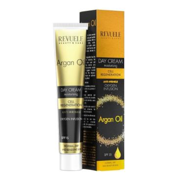 Revuele Day Cream 50ml Beauty & Care Argan Oil SPF15 (NL/EN/FR/DE)