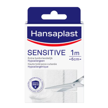Hansaplast Plaster 10pcs Sensitive 1mx6cm (NL/FR/DE)