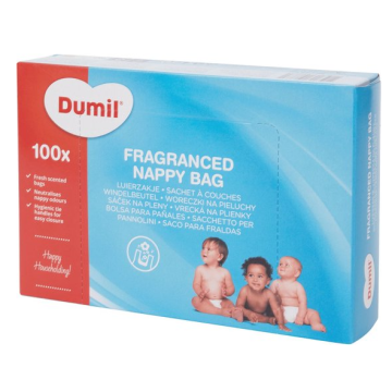 Dumil Fragranced Diaper Bag 100pcs (NL/EN/FR/DE)