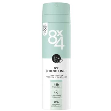 8x4 Deo Spray 150ml Fresh Lime No. 07 (DE)