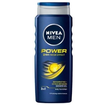 Nivea Shower Gel 500ml Men Power Fresh  (DE/PL/CZ/SK)