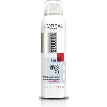 LOreal Studio Line Hair Spray 250ml Invisible Fix 24H Extra Strong (NL/FR)