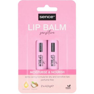 Sence Lip Balm 2x4.3gr Sensitive (NL/EN/FR/DE)