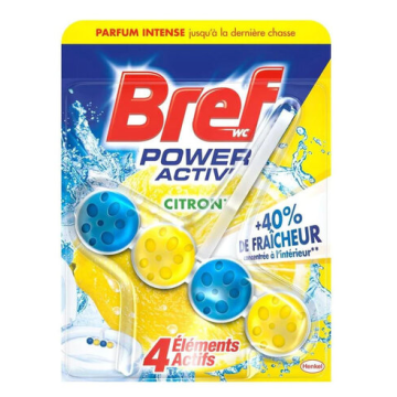 Bref Toilet Block 50gr Power Aktiv 3pack Lemon (NL/FR/DE/PL)