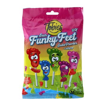Tobies Lollypop 90gr Sour Funky Feet (NL/EN/FR/DE)