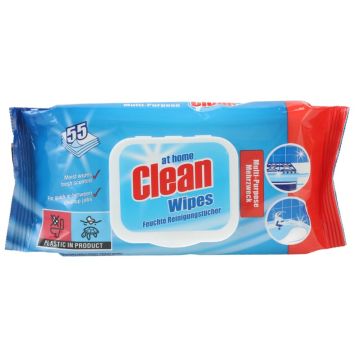 At Home Clean Multi Purpose Wipes 55pcs (NL/EN/FR/DE)
