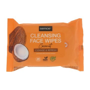 Sence Facial Cleaning Wipes 20pcs Coconut (NL/EN/FR/DE)