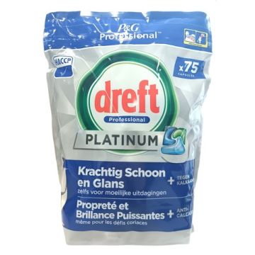 Dreft Platinum Dishwashing Tabs 75pcs Regular Professional (NL/FR/DE)